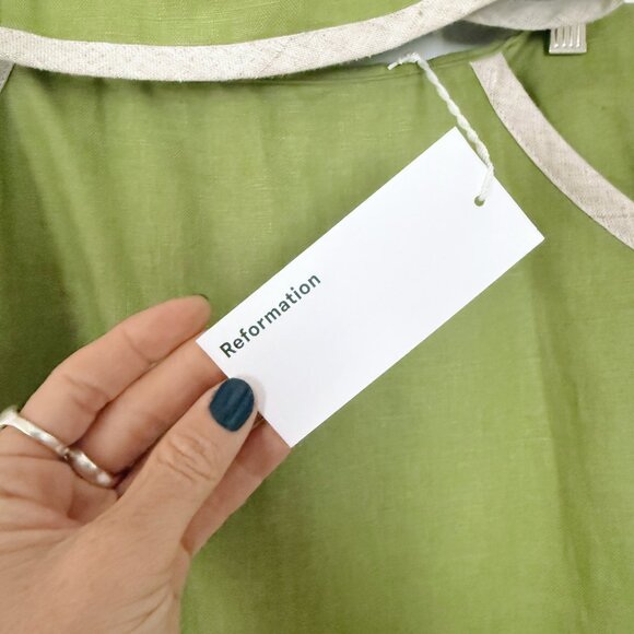 Reformation Cream and Green Skirt Set - Picture 4 of 10